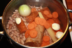 Cooking bean soup